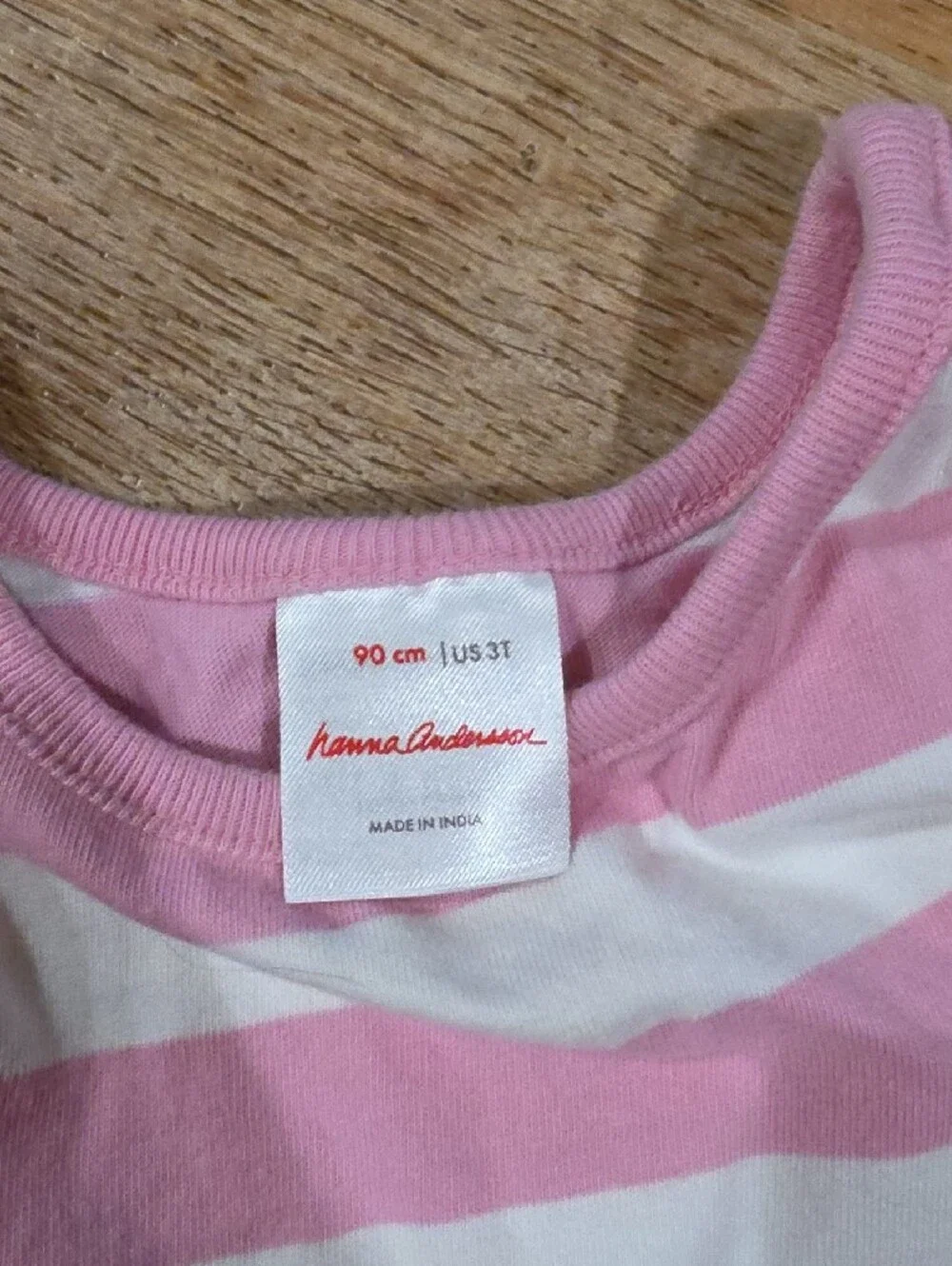 Hanna Andersson Pink and White Striped Dress with Matching Bloomers 3T